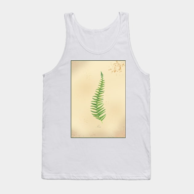 Fern, botanical watercolor painting Tank Top by Sharon Rose Art